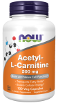 Now Acetyl-L-Carnitine 500 mg 100 Veg Capsules (image for) Now Acetyl-L-Carnitine 500 mg 100 Veg Capsules